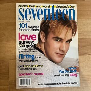 Seventeen Magazine Feb 1999 James Van Der Beek Jessica Biel Jennifer Aniston